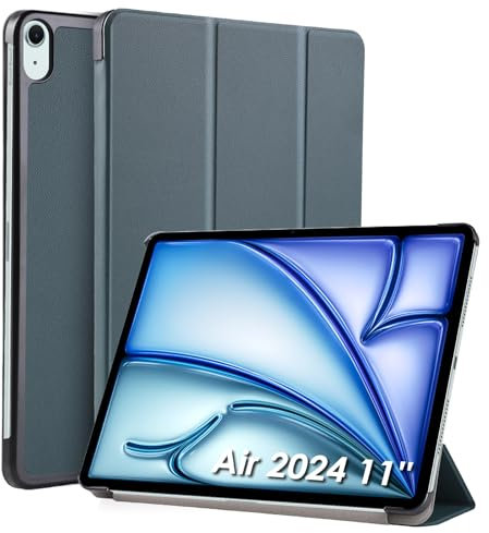 WD&CD Custodia Compatibile per iPad Air 2024 11, Ultra Sottile Smart Pelle Cover Compatibile per iPad Air 2024 11 Tablet - Verde