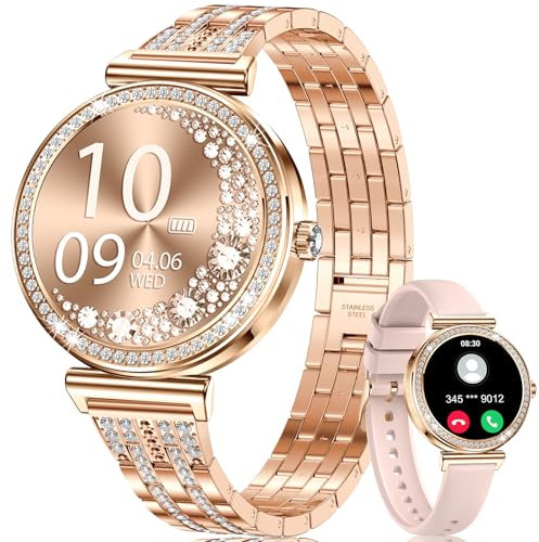 CIVO Smartwatch Damen Fitness Tracker: Sport Schrittzähler Wasserdicht IP67 Fitnessuhr - Smart Watch Rosegold Kompatibel Android iOS