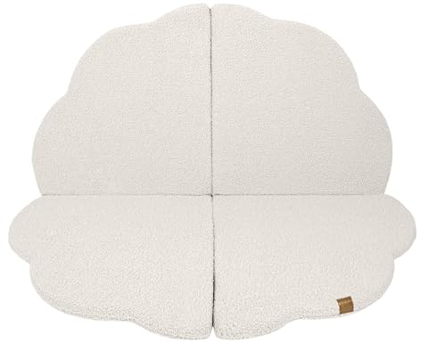 MEOWBABY Krabbelmatte Baby – 160x160cm Spielmatte Baby Faltbar – Weiche Baby Play Mat & Babymatte für sicheres Spielen – Bodenmatte Kinder, Bearly, Cremig