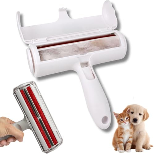 Reusable Pet Hair Remover Roller – Removes Dog & Cat Hair from Furniture, Clothes, Carpets, Sofa, Bedding, Portable Lint Roller for Pet Hair