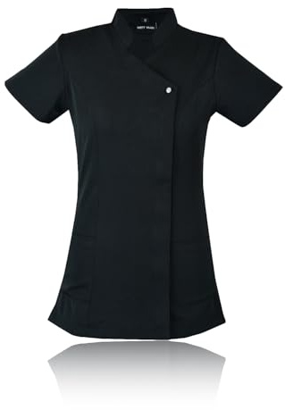 Swift Wear Beauty Tunic Hairdressing Spa Massage Therapist Health Work Nail Salon Uniform Hidden Front Zip With Button