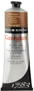 Daler-Rowney Georgian Oil Paint, Aluminium Tube, 7.61oz - 225 ml, Raw Sienna