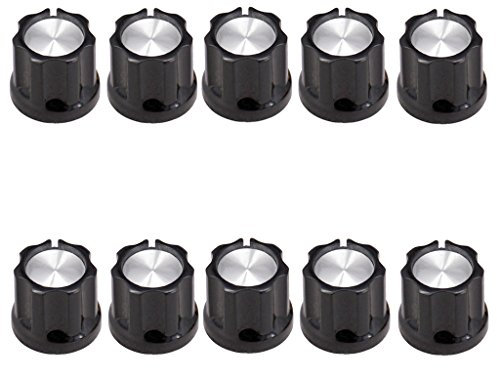MagiDeal 10 Stück Halb-Runde Potiknopf Lautstärkeregler Volumen Knob für E-Gitarre Verstärker