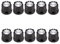 MagiDeal 10 Stück Halb-Runde Potiknopf Lautstärkeregler Volumen Knob für E-Gitarre Verstärker