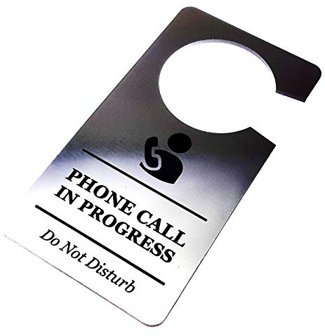 Schild mit Aufschrift Phone Call In Progress, Do Not Disturb – Türaufhänger, Türwarnhinweis, Homeoffice, Schule, Unterricht, Meeting, Chat – Keep Other Out. Weltweit versandter Artikel.