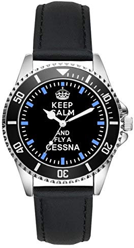 KIESENBERG Geschenk für Cessna Flugzeug Fans Flieger Uhr L-1504