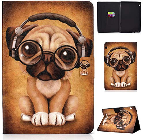 Bspring Huawei MediaPad T5 10 Case Premium PU Leather Folio Case Stand Cover for Huawei Mediapad T5 10.1Inch Tablet 2018, Dog