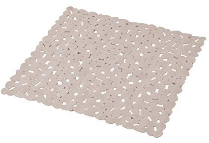Dynamic24 Steinoptik Matte 52x52 cm PVC Duscheinlage Dusche Antirutsch Duschmatte Einlage (Taupe)