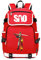 WANHONGYUE Sword Art Online SAO Anime Cosplay Schoolbag Rucksack 15.6 Laptop Backpack with USB Charging Port Red / 7