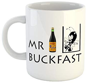 Mr BuckFast Cappuccino Coffee Tea White Ceramiv Novelty Funny Bithday Present Gift Mug