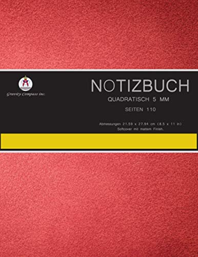 quadratisches Notizbuch - kariertes Notizbuch 5 mm mit Softcover: Didaktisches Notizbuch für Notizen - Mathematik, Geometrie, Algebra ... - 110 Seiten Abmessungen 21.59 x 27.94 cm (8.5 x 11 in)