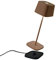 Zafferano, Ofelia Lampe, Kabellose, Wiederaufladbare Tischlampe mit Touch Control, Auch für den Außenbereich Geeignet, Dimmer, 2700-3000 K, Höhe 29 cm, Farbe Corten
