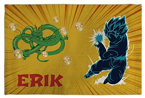 Personalisierte Tischdecke für Kinder. Personalisiertes Tischdeckchen. Stofftischdecke 45 x 30 cm. Tischdecke aus Polyester, Leinenstruktur. Personalisierte Geschenke, verschiedene Modelle. Dragon