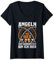 Damen Angeln Und Bier Darum Bin Ich Hier Lustiger Angler Spruch T-Shirt mit V-Ausschnitt