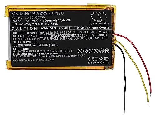 vhbw Akku kompatibel mit SteelSeries Arctis 1, Arctis 3, Arctis 7, Arctis 7P Wireless Headset Kopfhörer (1200mAh, 3,7V, Li-Polymer)