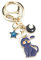 Porte-clés Sailor Moon - Motif chat magique - Motif pentagramme - Pour femme, homme, adolescent, fille, amoureux des chats, violet, M