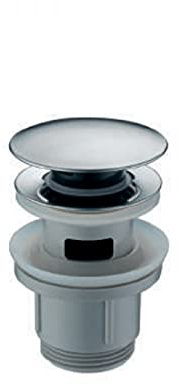 Mice - Valvula de Click Clack Apta para lavabos y bides - Desagüe Lavabo Fácil instalación Tapones de Desagüe Lavabo, Universal con o sin Rebosadero, Pop-Up Cromado-VCC009