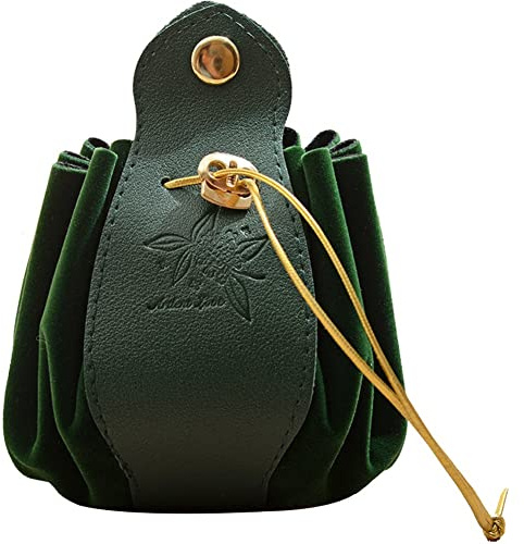 Stakee Leder -Kordelzug Beutel Würfel Stagerbeutel wasserdichte Würfel Beutel Handgefertigte Würfel Beutel Kleiner Lederbeutel Für Spielzubehör