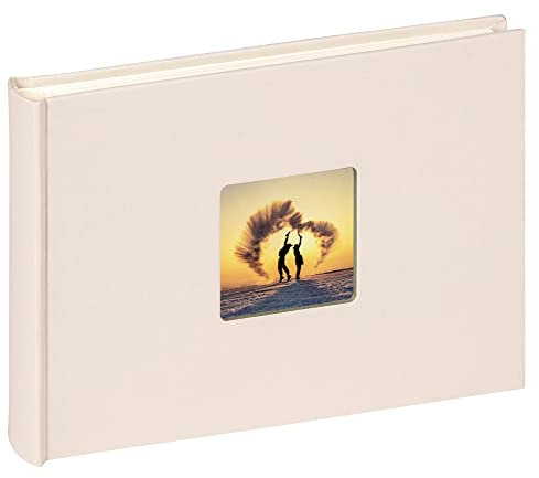 walther design Fotoalbum chamois 22 x 16 cm mit Cover-Ausstanzung, Fun FA-207-W