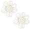 FINGERINSPIRE 1 Paio di Fermagli per Scarpe con Fiori di Perle Fibbie per Scarpe con Fibbie per Scarpe con Perline Bianche Scintillanti Staccabili per Scarpe da Sposa Tacchi Alti Stivali