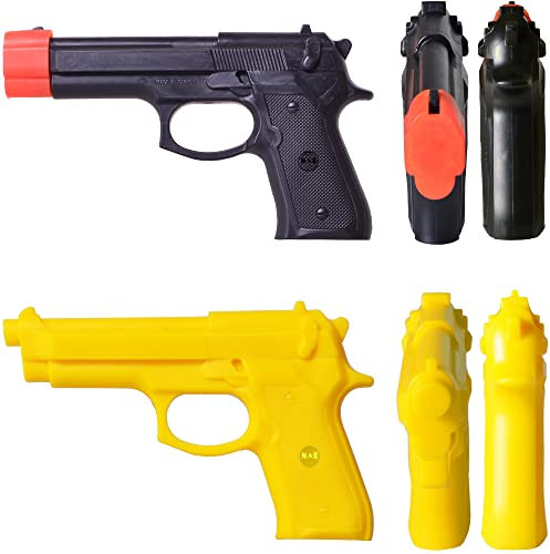MAR | Martial Arts Black Rubber Gun for Training Use, Krav Maga Fake Self Defence Pistol, Realistic Handgun for Disarming, Prop Martial Arts Firearm