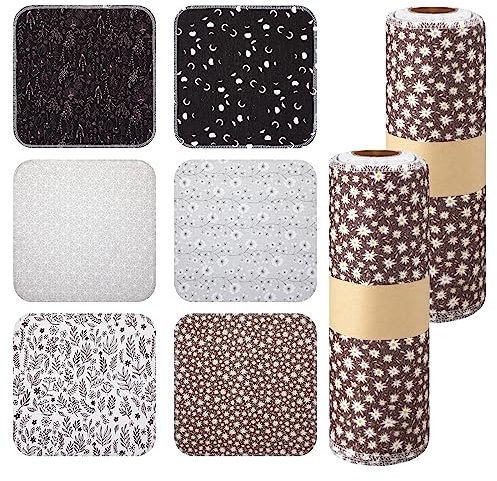 Lot de 25 serviettes en papier lavables et réutilisables avec rouleau en carton durable - 25,4 x 25,4 cm - Serviettes en papier réutilisables (style minimaliste)