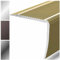 casa pura Aluwinkel Treppenprofil L-Form Winkelprofil Gelocht | Gold | eloxierte Stufenkantenprofil für Parkett und Laminat 1 Stück, 134 cm Länge 3 x 2 cm | Integral