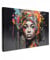 MuchoWow© Wandbilder Groß 120x80 cm XXL Wohnzimmer Wanddeko Schlafzimmer Zimmerdeko Fotowand Zimmer Deko Wand Dekoration Wall Banksy - Street Pop Art - Frau - Kopftuch - Graffiti - Schwarz