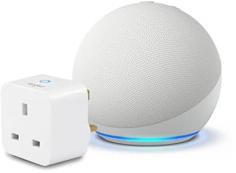 Echo Dot (5th generation) | Glacier White + Sengled Smart Plug, Works with Alexa - Smart Home Starter Kit
