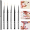 5 Pièces Pinceau Nail Art Ongles Professionnel, 6/9/12/15/18mm Pinceaux en Détail à Ongles avec Capuchon, Ultra Fin Nail Art Liner Brushes avec Manche en Métal, pour DIY Nail Art Peinture