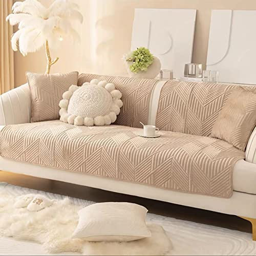KemNet Sofa überwurfdecke, Couch überwurf,Winter Plüsch Sofa Schonbezug,Dicke 1/2/3/4 Sitzer Couchbezug,weiche rutschfeste Sofabezug für Stoffsofa/Ledercouch