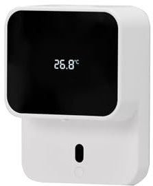 Seifenspender Automatisch, Seifenspender Automatisch Wandmontage, Schaumseifenspender 280 ml, Digitale Temperaturanzeige, Type-C Aufladung, Lochlose Installation, für Zuhause, Schule, Büro usw-White