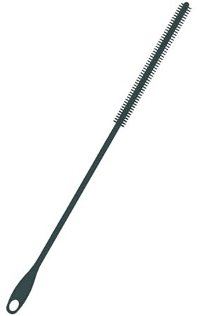 Silicone Straw Brush, 8mm Gray 9.45in Extra Long Straw Cleaner with Hanging Hole Reusable Cleaning Straw Washing Tool Bendable Crevice Brush Slim Pipe Brush for Glass Metal Bottle Straw