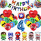 33 Stück Super-helden Deko Geburtstag 4 Jahre, Super-helden Luftballons Geburtstag 4 Jahre, Superhelden Luftballon Kindergeburtstag Deko, Super-held Party Luftballons Dekoration für Kinder