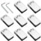 Proster 8pz Supporto per Vetro in Acciaio Inox Morsetti Ferma Vetro 6-8mm Forma Quadrata con 2 Chiavi Esagonali per Corrimano Scale Balaustra