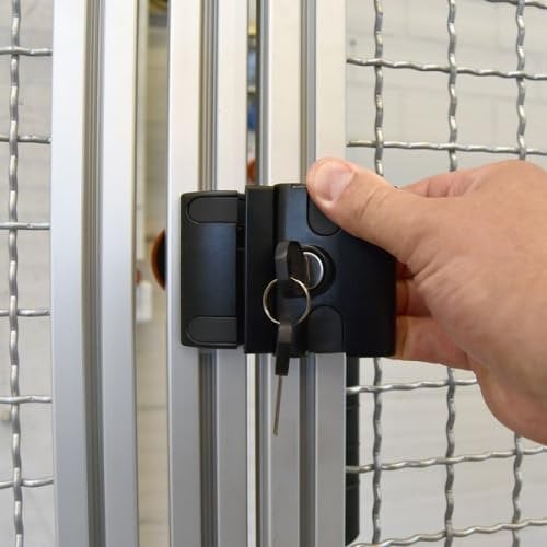 KINETIK - KM.FSC1S Fallenschloss zum Aufschrauben, Fallenverschluss, Aufschraubschloss, Schlosskasten, 2 Schlüssel gleich