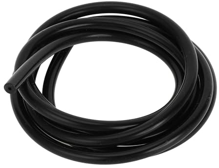 INFINAUTO Silicone Vacuum Tubing Hose Engine 5FT 1/8 3mm ID 2.5mm Thickness for Ford Automotive Vacuum Line Silicone Black High Temperature