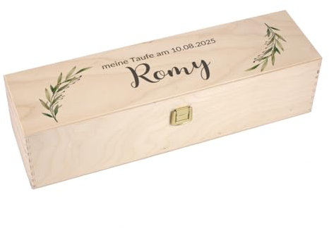 Herz & Heim® Kerzenaufbewahrung aus Holz mit Personalisierung (Jeder Anlass, Eukalyptus)