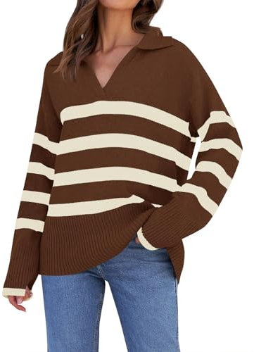 YCBMINGCAN Europäischer und amerikanischer Pullover für Damen in Volltonfarbe, lockerer Schnitt, Frühling und 2023, ein Wort, Schulter, freiliegende Schulter, Kapuzenjacke Pullover Clips (Coffee, M)