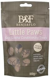 Benji & Flo Little Paws Skin Soothe Conditioning Treats, Salmon, 100g