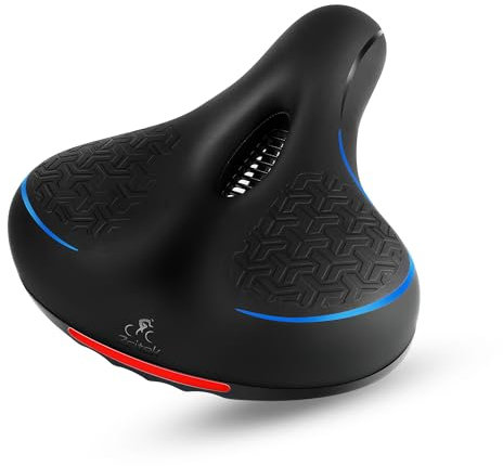 Fahrradsattel Herren & Damen Gelsattel Fahrradsitz, Breiter Bequem Weich Fahrradsättel Ergonomischer, Atmungsaktiv Für Wasserdicht, Rennrad Cityradsättel Mountainbikesättel