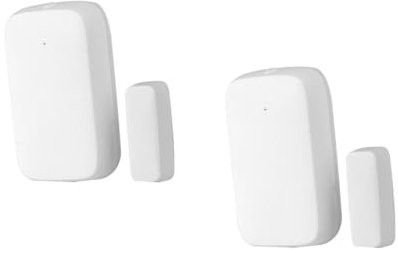 DOITOOL 2sets Zigbee Door Sensor Home Security Alarm App Notification Magnetic Long Battery Life Window Door Security