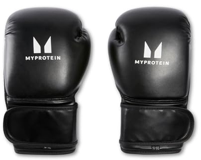 Myprotein 12 oz Boxing Gloves – Premium PU Leather Gloves for Heavy Bag Training, Sparring & Combat Sports – Shock-Absorbing Foam Padding – Secure Wrist Support – Ideal for Boxing, Kickboxing & More