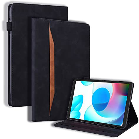 Mldjomid Funda Compatible con Realme Pad Mini 8.7 2022 Protectora Carcasa con Función de Soporte PU Flip Tableta Cover Case para Realme Pad Mini 8.7 2022 Tablet Protectora, Negro