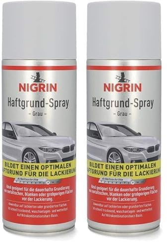 Nigrin 74115 Spray Apprêt, 400 ML, gris, 400 ml (Lot de 2)