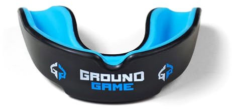 Ground Game Mundschutz Kinder Zahnschutz Boxen Sport Kampfsport für Jugendliche | für MMA, Muay Thai, Judo, Karate, Hockey | Schwarz | Inkl. Box | Universalgröße