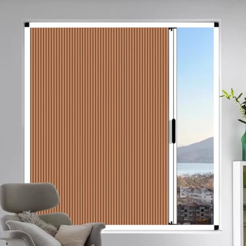 HEFJIAYCIQ Persianas Correderas para Ventanas, Cortinas Celulares con Aislamiento Térmico Y Reducción De Ruido, Protección De Intimidad para Dormitorio Cocina Baño,Marrón,750x1100mm