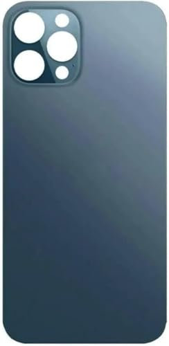 Back Glass Replacement for iPhone 12 Pro Max with, Big Hole Rear Back Cover Glass Replacement All Carriers (BLUE)