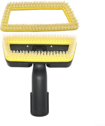 MeevrgR Steam Cleaner Brush for Kärcher SC1-5 Detachable 15.6x6cm Nylon Bristle Head – High-Temperature Resistant for Floors, Tiles & Appliances(Transparent+Replacement brush)