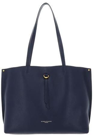 Gianni CHIARINI Leder Schultertasche Shopper Egle Shoulder Bag Navy dunkelblau